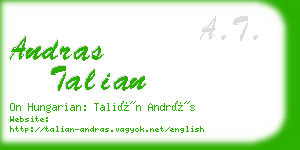 andras talian business card